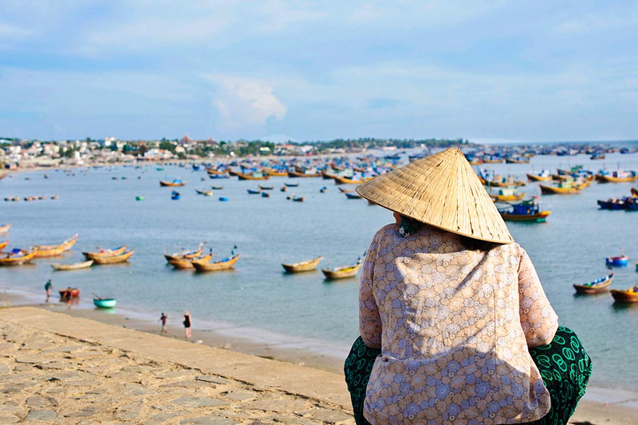 Stråhatten er en klassiker å kjøpe i Vietnam